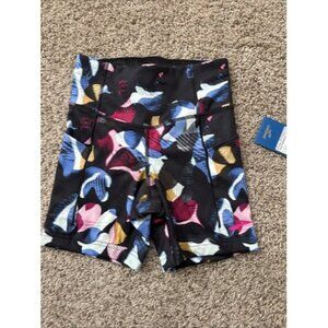 Brooks Women's Method 5" Short Tights Biker Floral Print Side Pockets Size XS